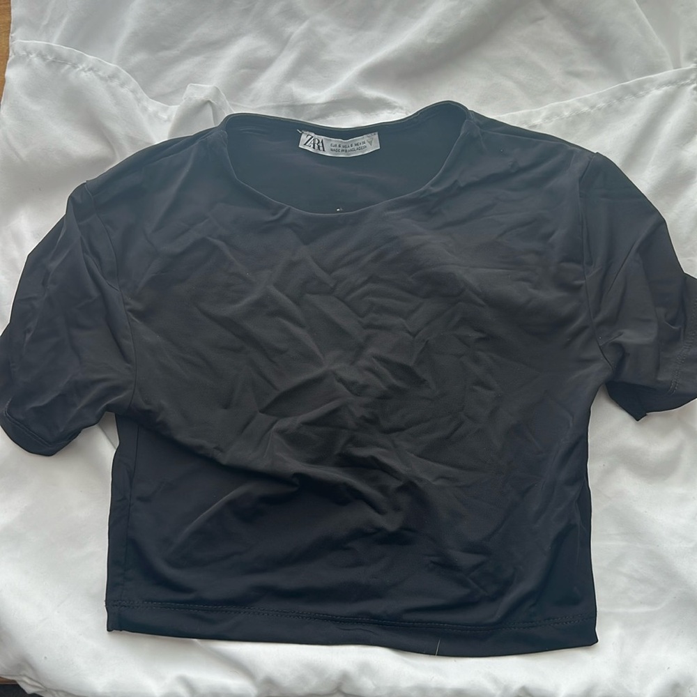 Zara Polyamide Cropped Tee